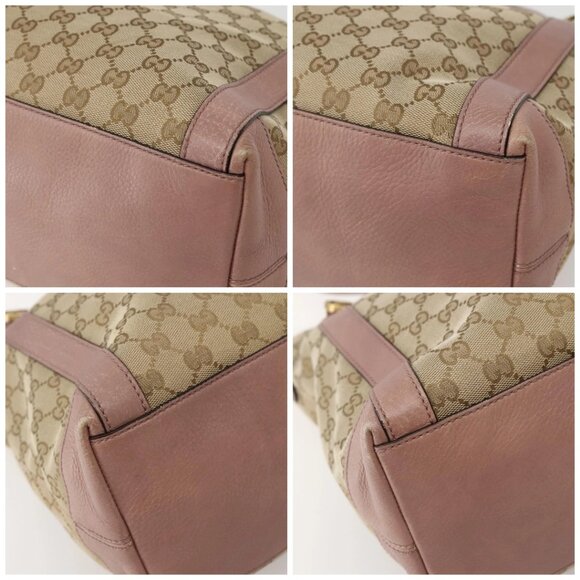 GUCCI GG Canvas Hand Bag 2way Beige Gold 323675 Auth BA5865 - Picture 14 of 16